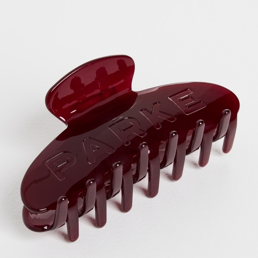 PARKE Holiday Drop Claw Clip MAROON New
